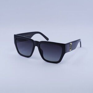 Marc Jacobs MARC 646/S 008A WJ Sunglasses Black Square Frame, Grey Lenses